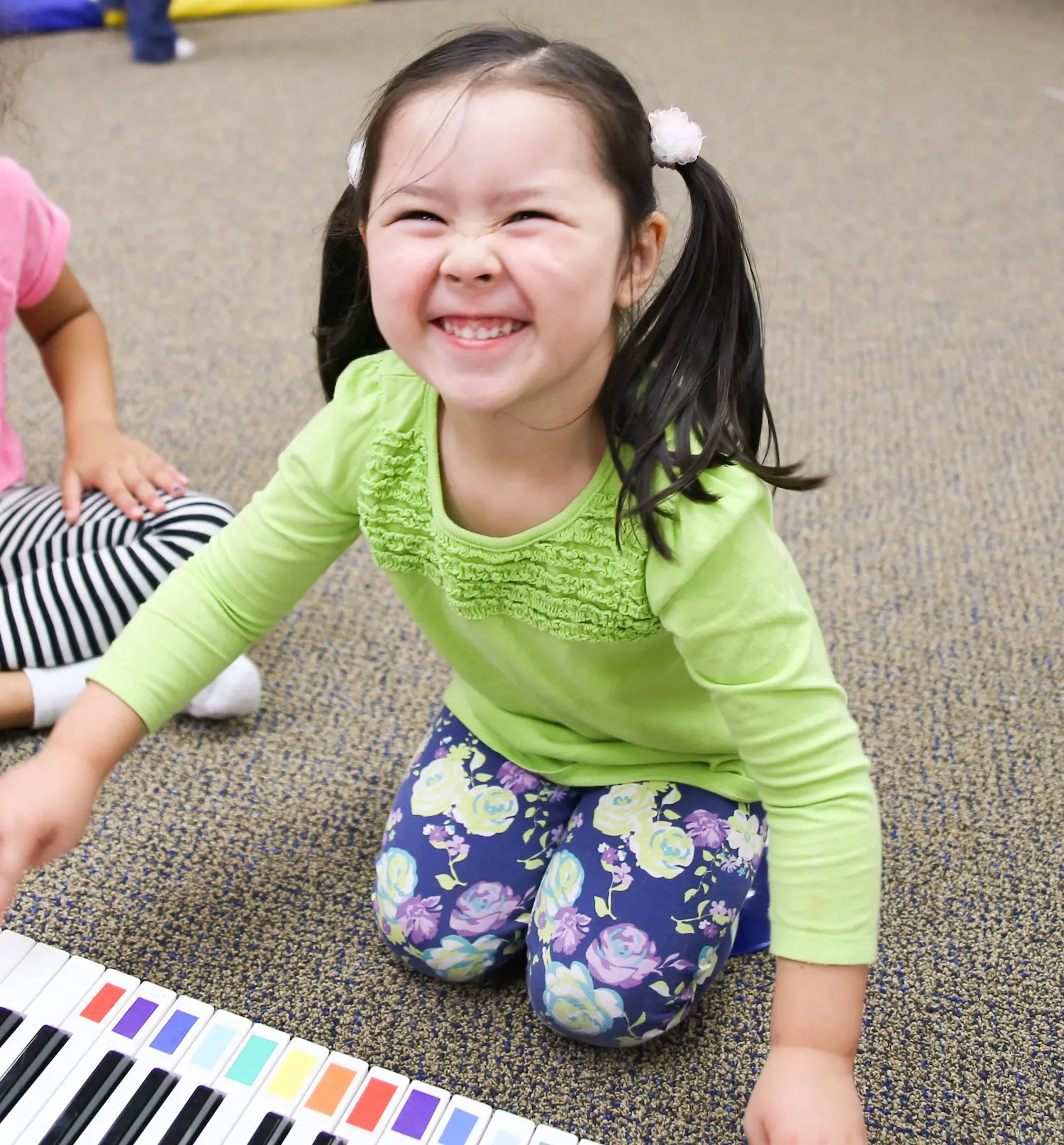 Client playing musical instruments